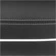 High Stakes Gaming Chair Black Bonded Leather with White Accents