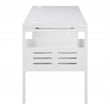 Prado 60x24 Desk with Storage in Metal Schattdecor White Carbon Fiber Desk Top