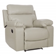 Bryson Recliner Pillow Back in Taupe Faux Leather