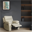 Bryson Recliner Pillow Back in Taupe Faux Leather