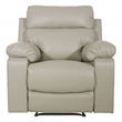 Bryson Recliner Pillow Back in Taupe Faux Leather