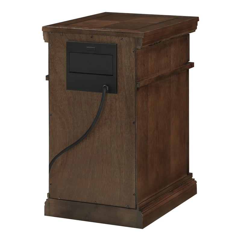 Chair Side Table  in Engineered Wood Oak Finish