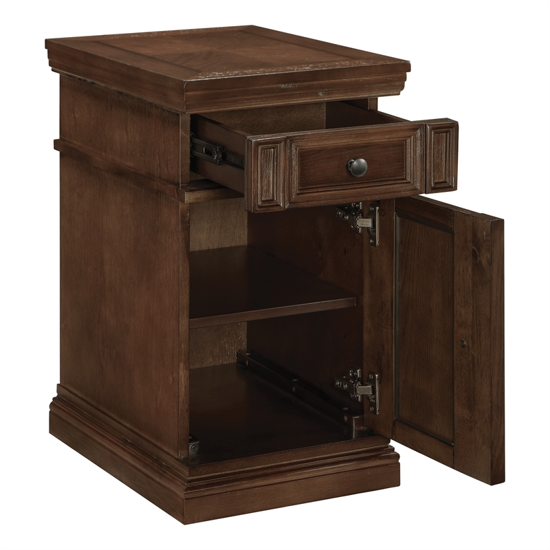 Chair Side Table  in Engineered Wood Oak Finish