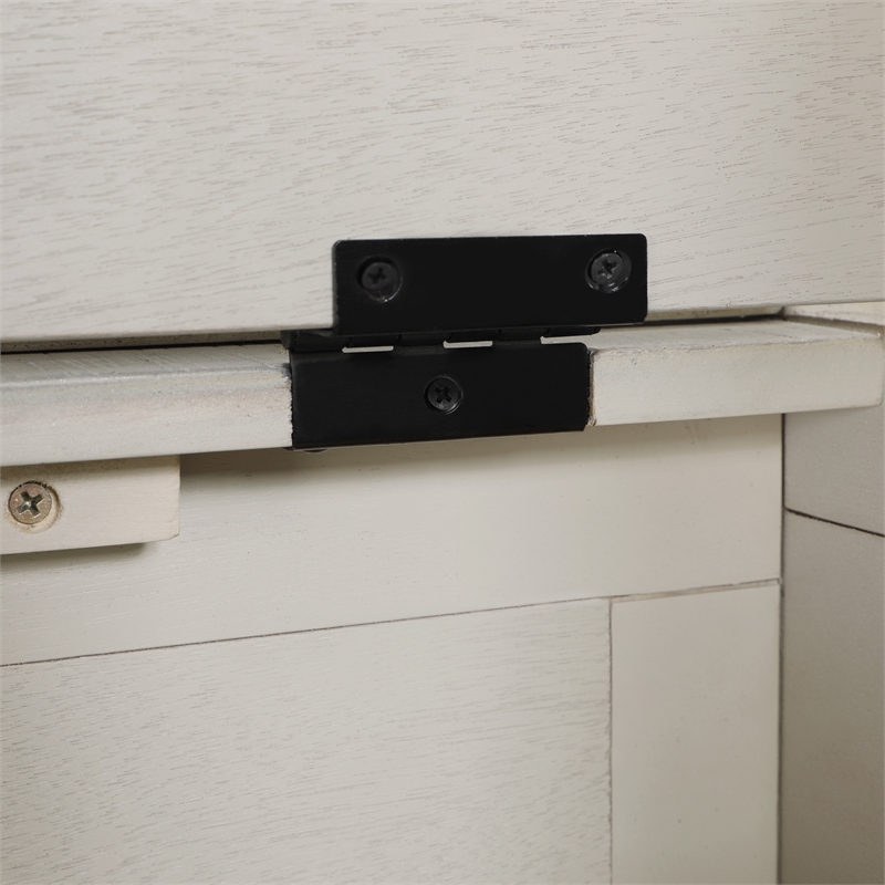 Metro Entry Way Bench in Engineered Wood Distressed White Finish