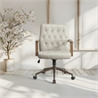 Waltham Office Chair in Taupe Faux Leather