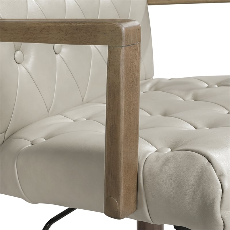 Waltham Office Chair in Taupe Faux Leather