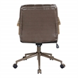 Waltham Office Chair in Chocolate Faux Leather