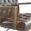 Waltham Office Chair in Chocolate Faux Leather