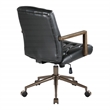 Waltham Office Chair in Black Faux Leather