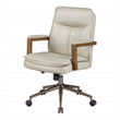 Woodlands Office Chair in Taupe Faux Leather