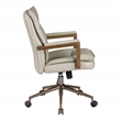 Woodlands Office Chair in Taupe Faux Leather