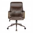 Woodlands Office Chair in Chocolate Faux Leather