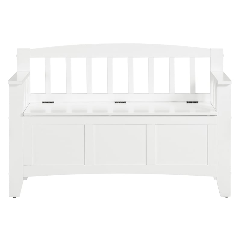 Metro Entry Way Bench with Sierra Snow White finish Engineered Wood