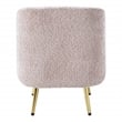 Abrina Vanity Chair in Dusty Rose Fabric with Gold Legs