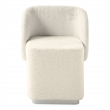 Cady Vanity Chair in Textured Cream Fabric Fully Assembled