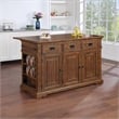 Palisade Kitchen Island in Engineered Wood Oak Finish