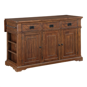 Palisade Kitchen Island in Engineered Wood Oak Finish