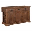 Palisade Kitchen Island in Engineered Wood Oak Finish