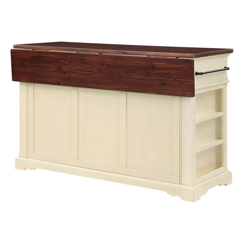 Palisade Kitchen Island in Engineered Wood White Finish