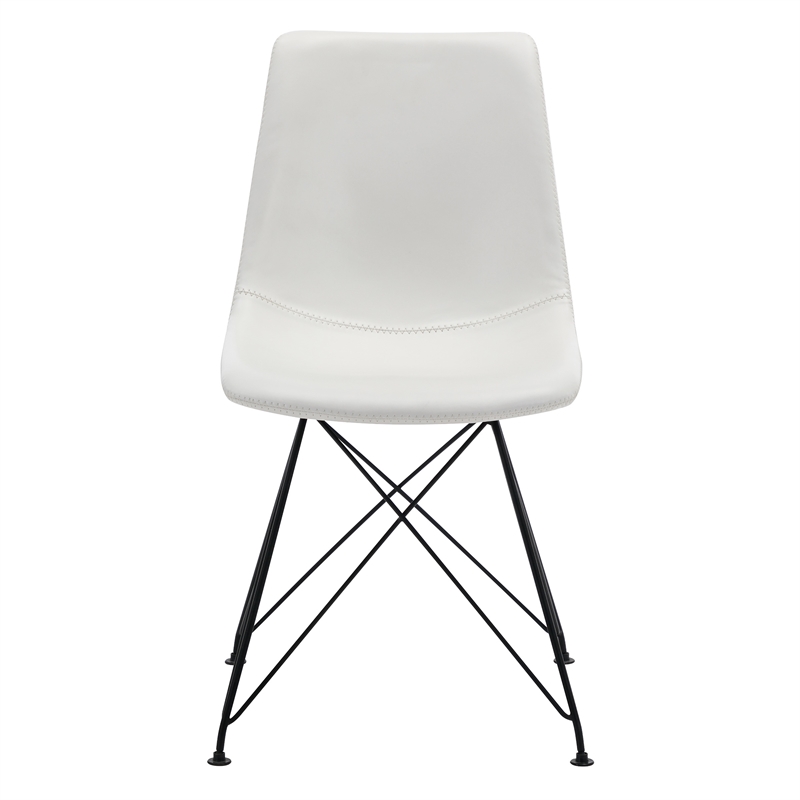 Trenton Chair 4/CTN in White Faux Leather