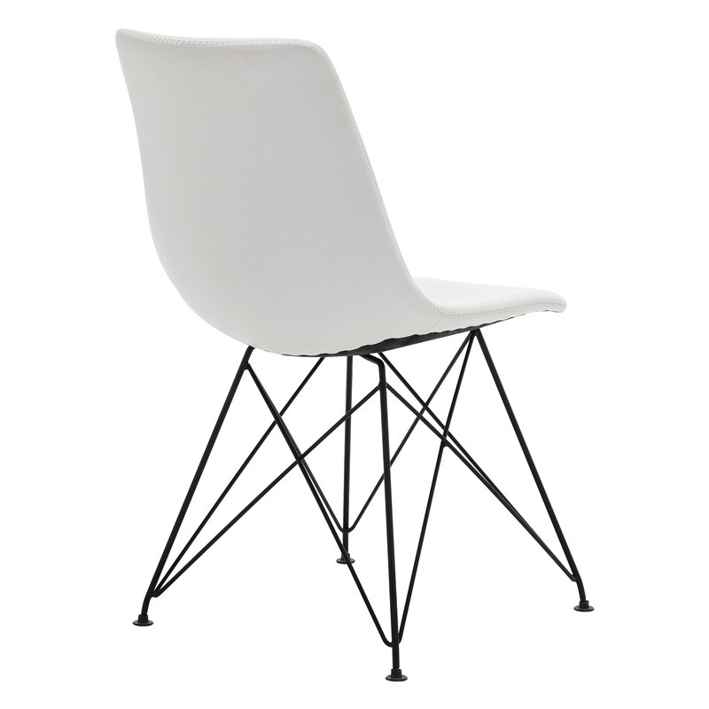 Trenton Chair 4/CTN in White Faux Leather