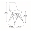 Trenton Chair 4/CTN in White Faux Leather