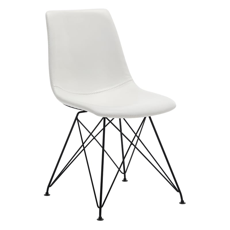 Trenton Chair 4/CTN in White Faux Leather