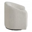 Bella Swivel Barrel Chair in Stone Fabric