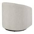 Bella Swivel Barrel Chair in Stone Fabric