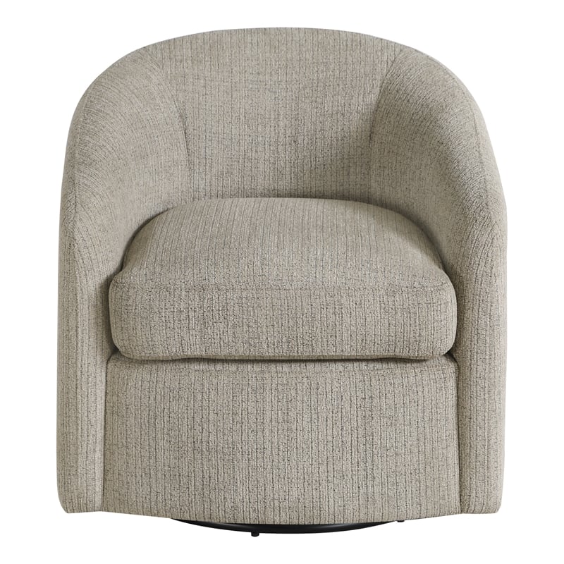 Bella Swivel Chair in Gray Marble Fabric