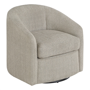 Bella Swivel Chair in Gray Marble Fabric