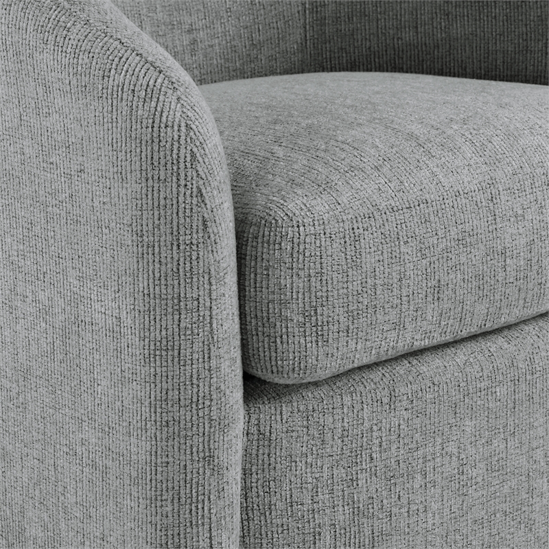 Bella Swivel Barrel Chair in Dove Gray Fabric