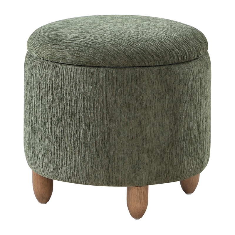 Lyra Storage Ottoman in Pine with Medium Oak Legs