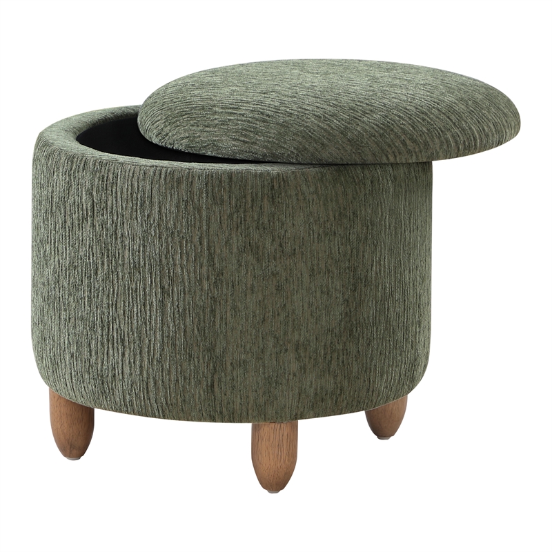 Lyra Storage Ottoman in Pine with Medium Oak Legs