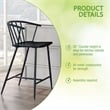 Lincoln All Metal Counter Stool in Black