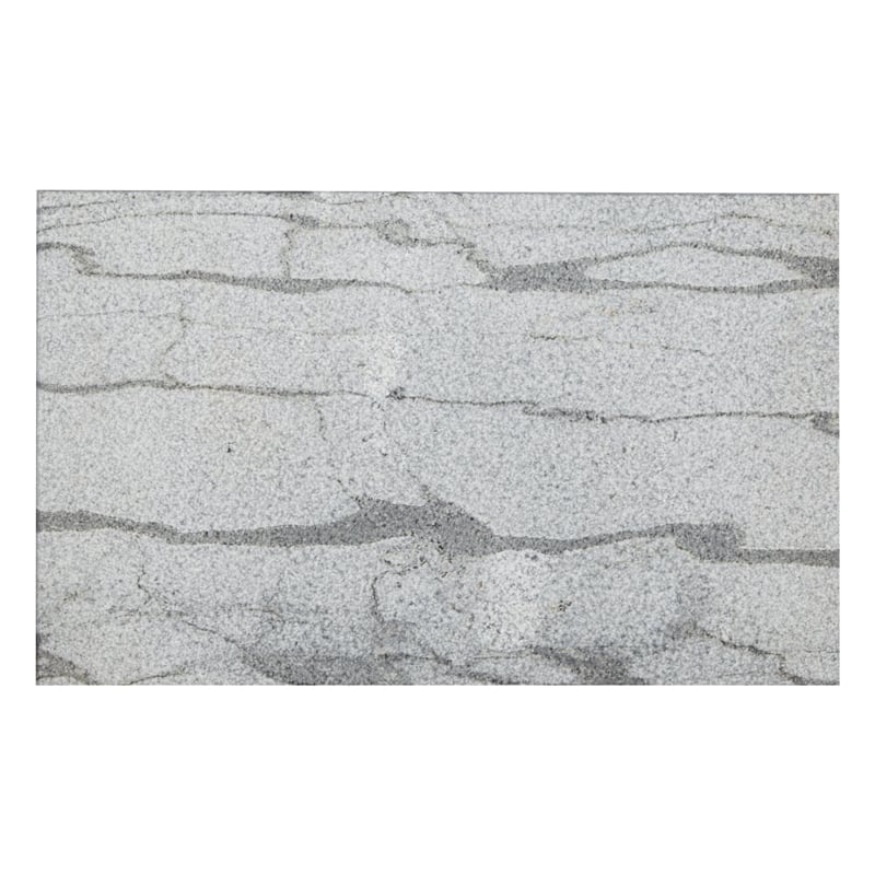Solid Gray Marble Top C-Table with Chrome Metal Base 2-Pack