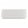 Clifford Storage Bench in Ivory Sherpa Fabric