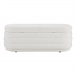 Clifford Storage Bench in Ivory Sherpa Fabric