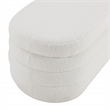 Clifford Storage Bench in Ivory Sherpa Fabric