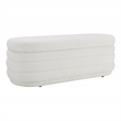 Clifford Storage Bench in Ivory Sherpa Fabric