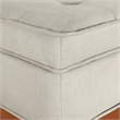 Katheryn Storage Bench in Wheat Fabric with Spice Finish Legs