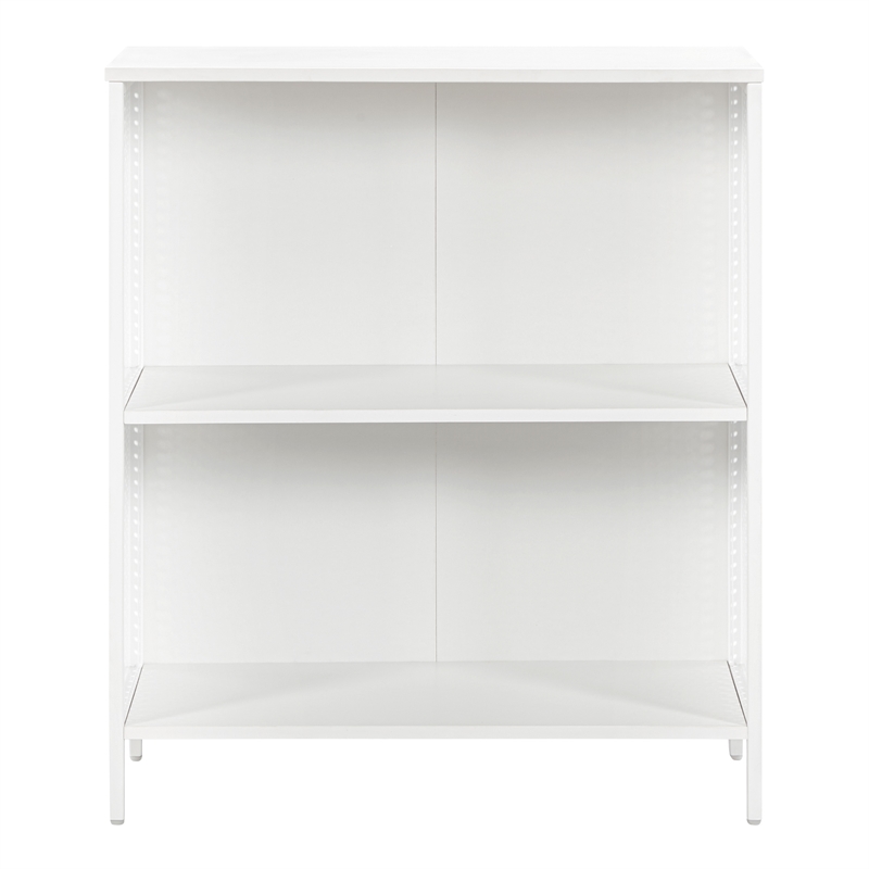 Ace 2 Shelf Bookcase In Engineered Wood White Finish