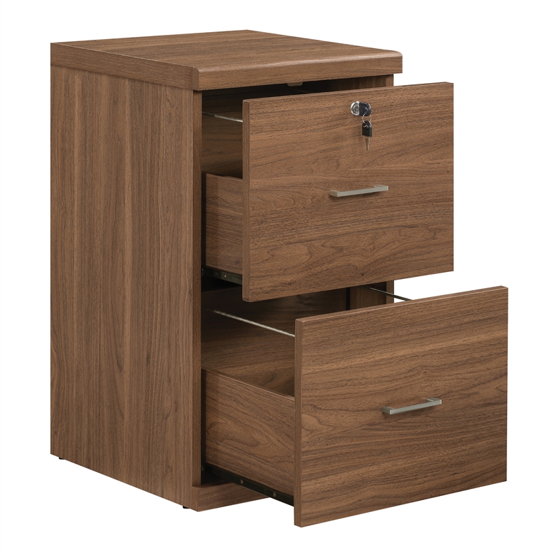 Alpine 2-Drawer Vertical File  in Engineered Wood Majestic Walnut Finish