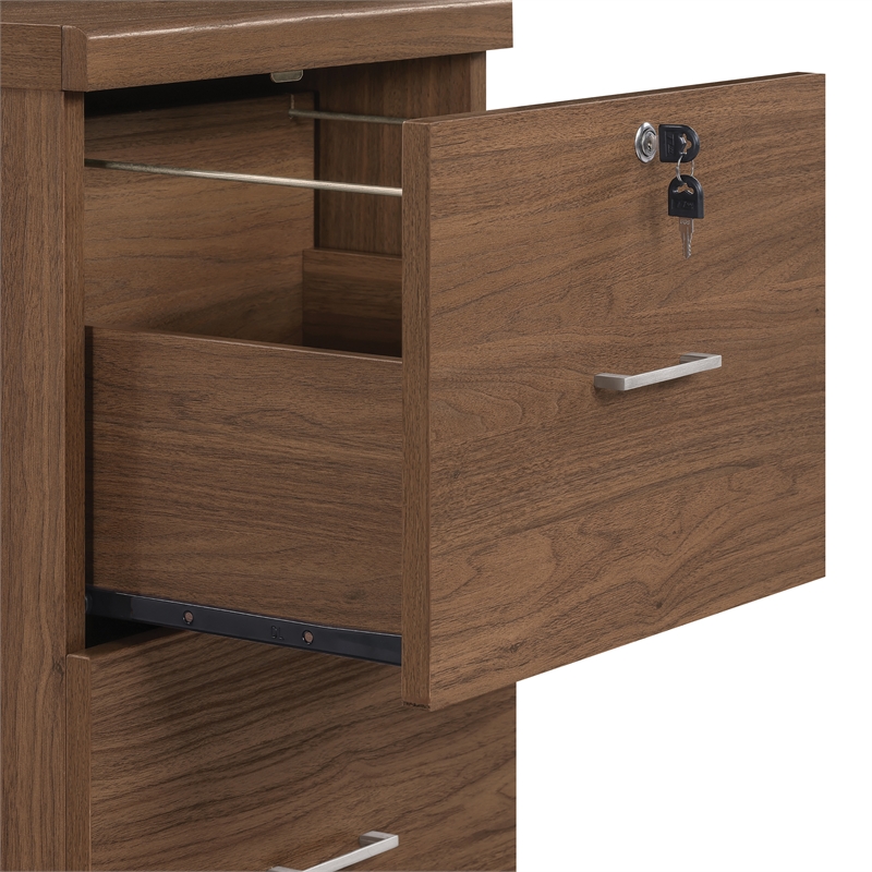 Alpine 2-Drawer Vertical File  in Engineered Wood Majestic Walnut Finish