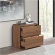 Alpine 2-Drawer Lateral File in Engineered Wood Majestic Walnut Finish