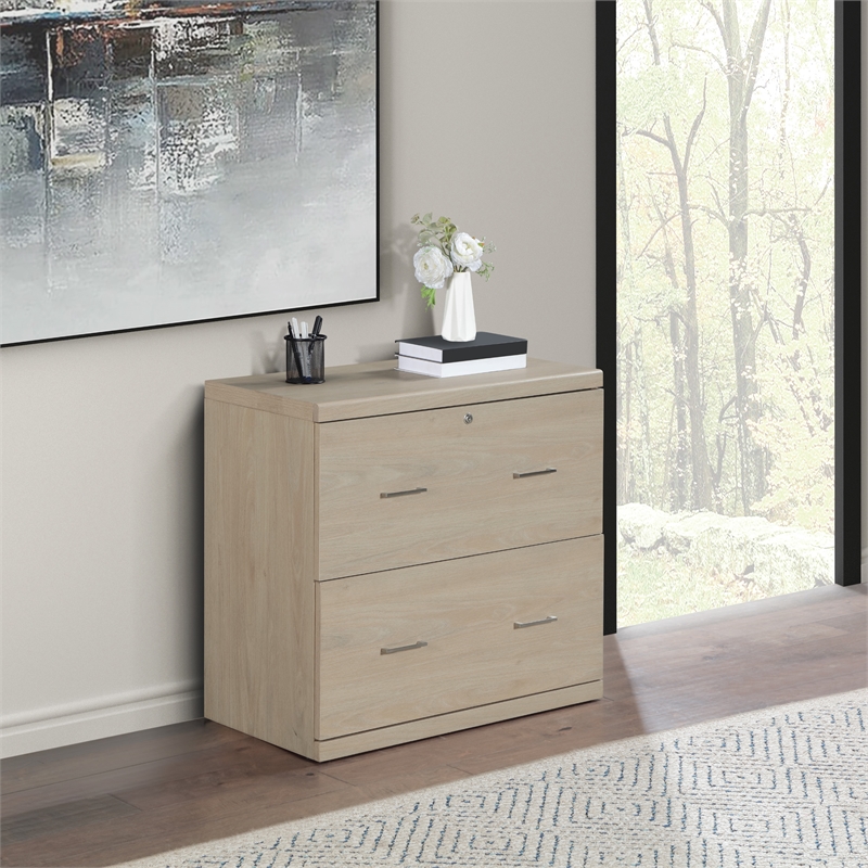 Alpine 2-Drawer Lateral File  in Engineered Wood Norwegian Alder   Finish