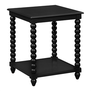 Elise End Table in Engineered Wood Black Finish