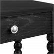 Elise Side Table With Drawer in Engineered Wood Black Finish