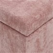 Metro Storage Ottoman in Dusty Rose Fabric