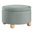 Baynes Storage Ottoman in Light Gray Mist Fabric